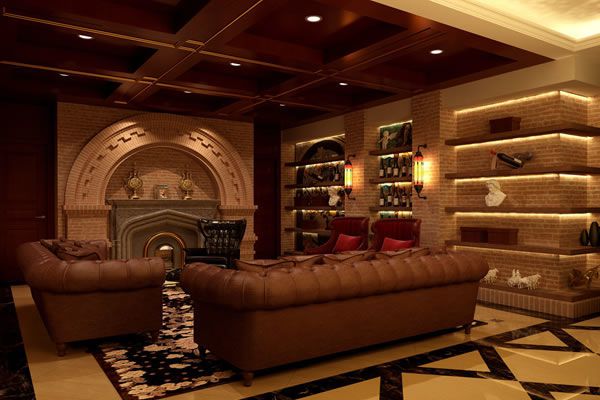 復古型小酒吧裝修包廂效果圖 