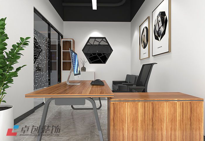 合肥700平科技公司主管辦公室裝修設計方案效果圖