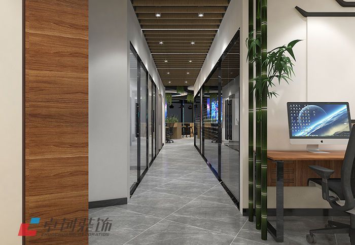 寫字樓辦公室裝修公司淺談辦公室裝修過道吊頂怎么設計裝飾 