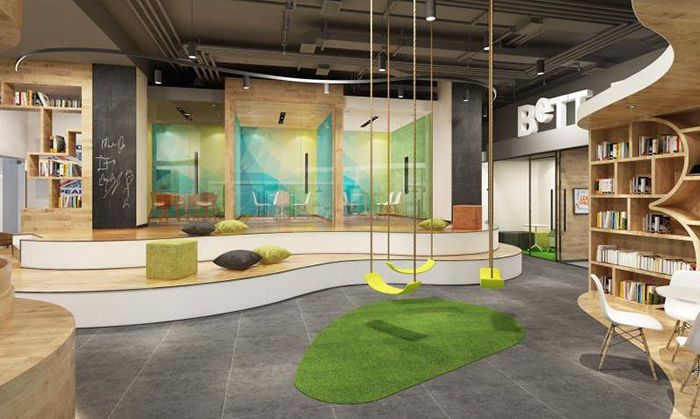 現(xiàn)代風(fēng)格300平米英語培訓(xùn)學(xué)校教室裝修效果圖