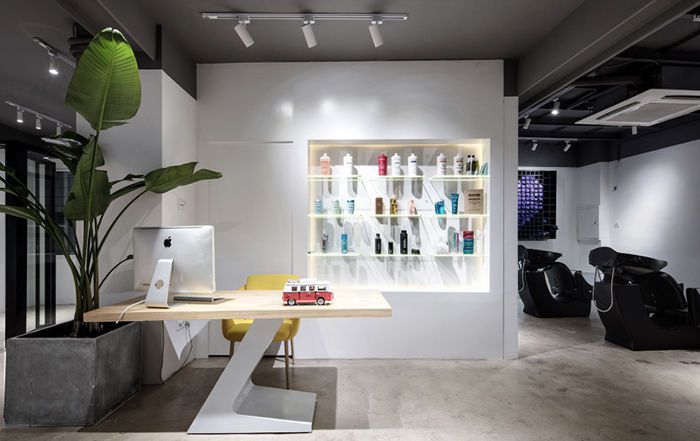 合肥美發(fā)店裝修公司工業(yè)風美發(fā)店裝修效果圖個性裝修