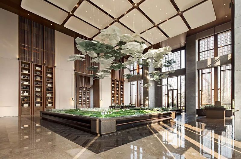 售樓處小區(qū)樓盤規(guī)劃模型展示區(qū)布置設(shè)計(jì)圖片