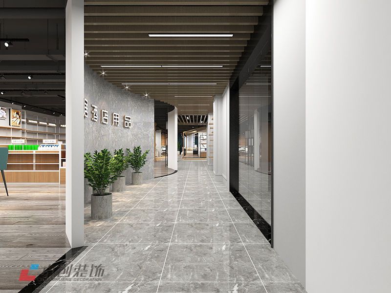 酒店用品展廳裝修怎么設(shè)計背景墻