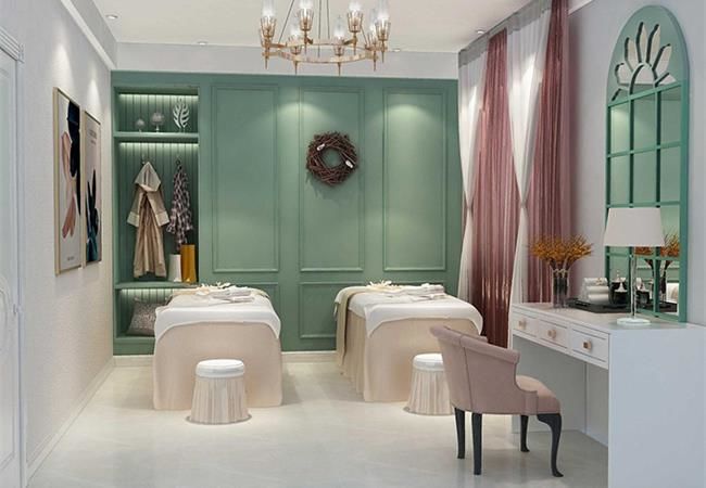 簡約的設計理想，更能散發(fā)合肥美容店裝修時尚美觀