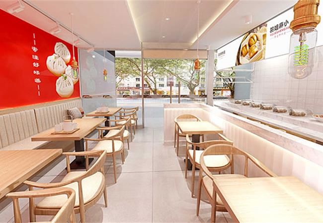 合肥餐飲店裝修|粥二舅早餐煎包店裝修設(shè)計(jì)案例