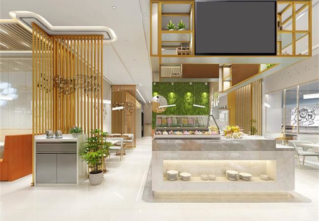 一個完整又美觀的合肥店面裝修，給顧客一種視覺食欲感