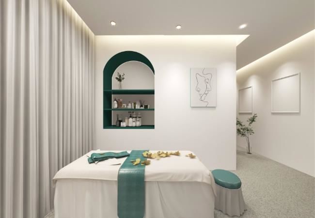 略顯清爽氣質(zhì)的，合肥美容店裝修