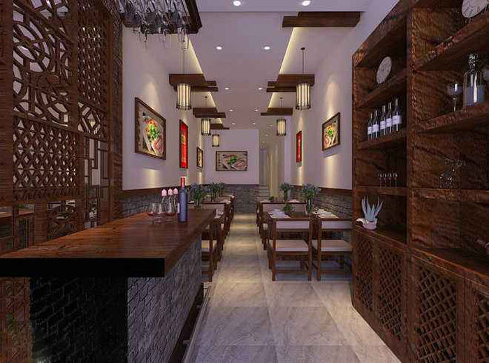 中式合肥餐飲店裝修